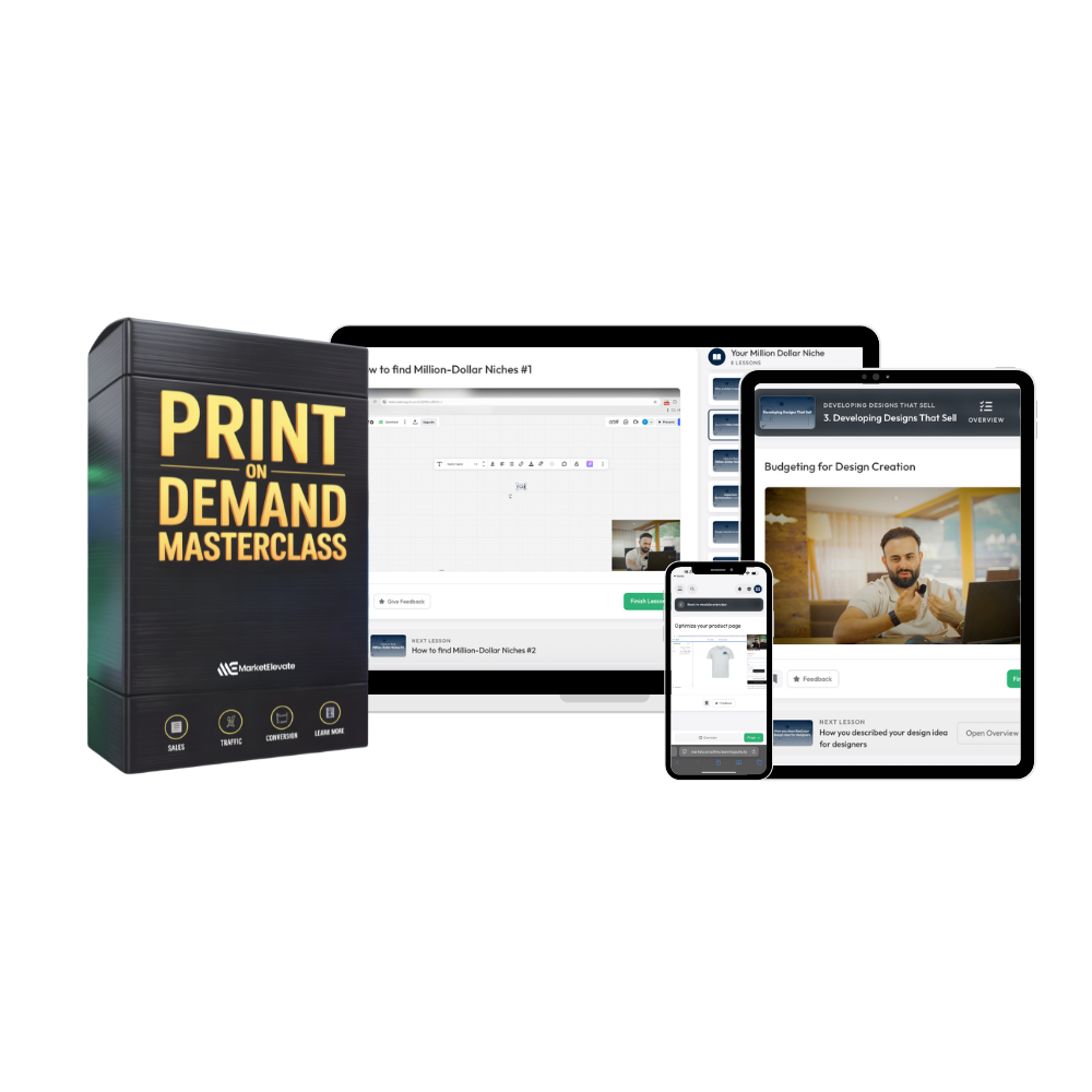 Print On Demand Masterclass - 12 Month Package
